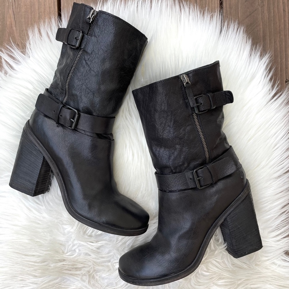 Designer block heel boots 39